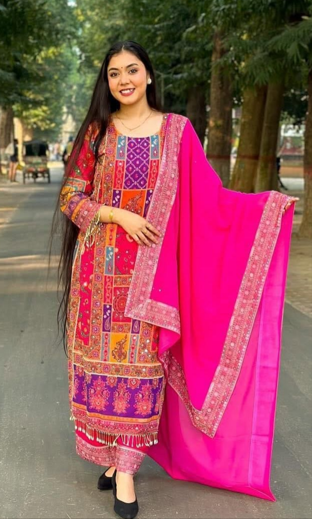 Georgette Readymade Three Piece