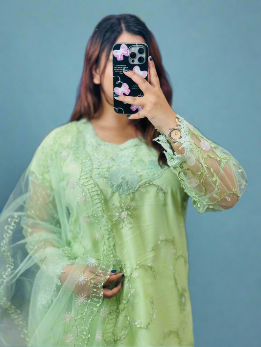 Pakistani Soft Net Sequence Three Piece