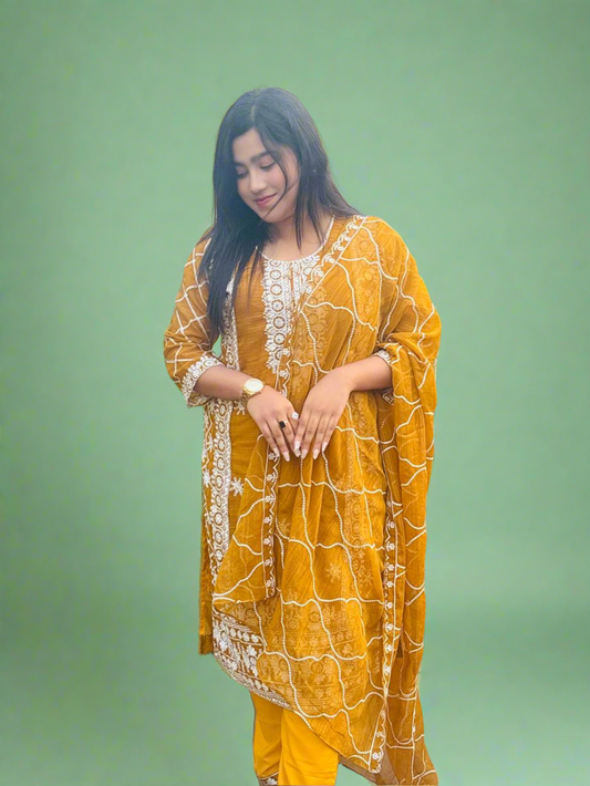 Georgette Embroidery Four Piece