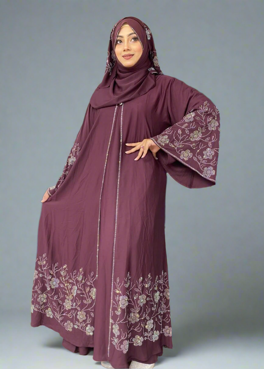 Premium Stone Borka with Hijab