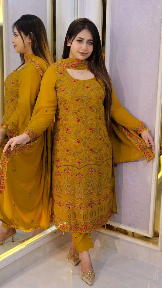 Georgette Embroidery Four Piece